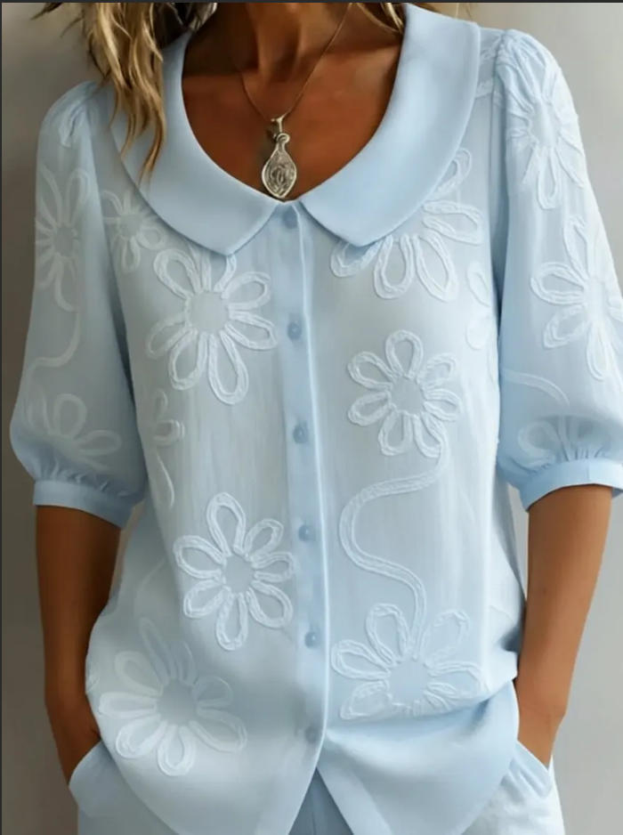 Damen Bluse mit floralem Muster Drune