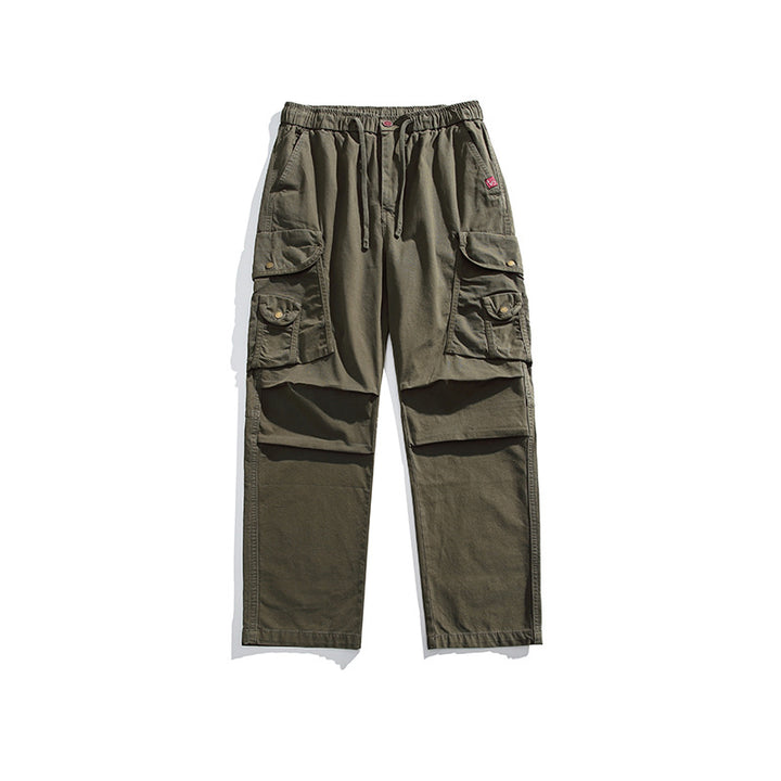 Herren Utility-Cargohose mit elastischem Bund, Mehrfach-Taschen und entspannter Passform Drune