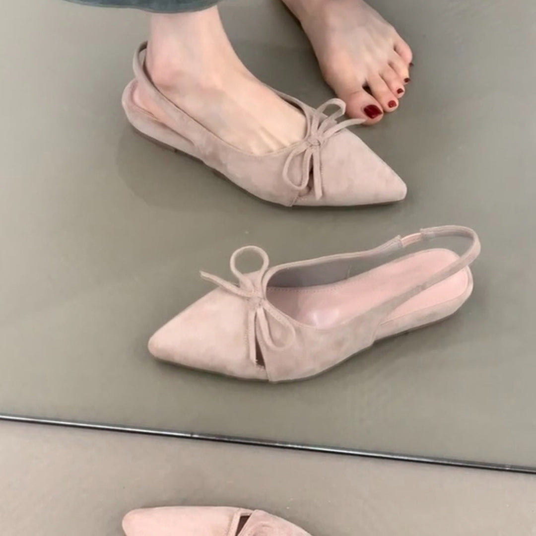Damen Sling-Ballerinas mit dekorativem Schleifendetail und komfortablem Fußbett Drune