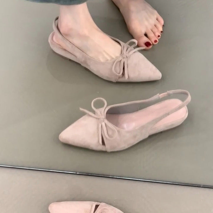 Damen Sling-Ballerinas mit dekorativem Schleifendetail und komfortablem Fußbett Drune