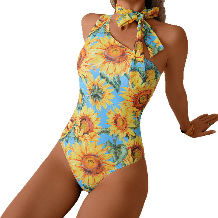 Damen Bademode mit verspieltem Sonnenblumen-Muster Drune