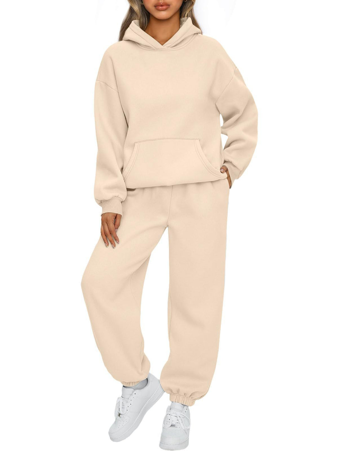 Damen nan gemütliches Oversize Hoodie und Jogginghose Set aus weicher Baumwollmischung Drune