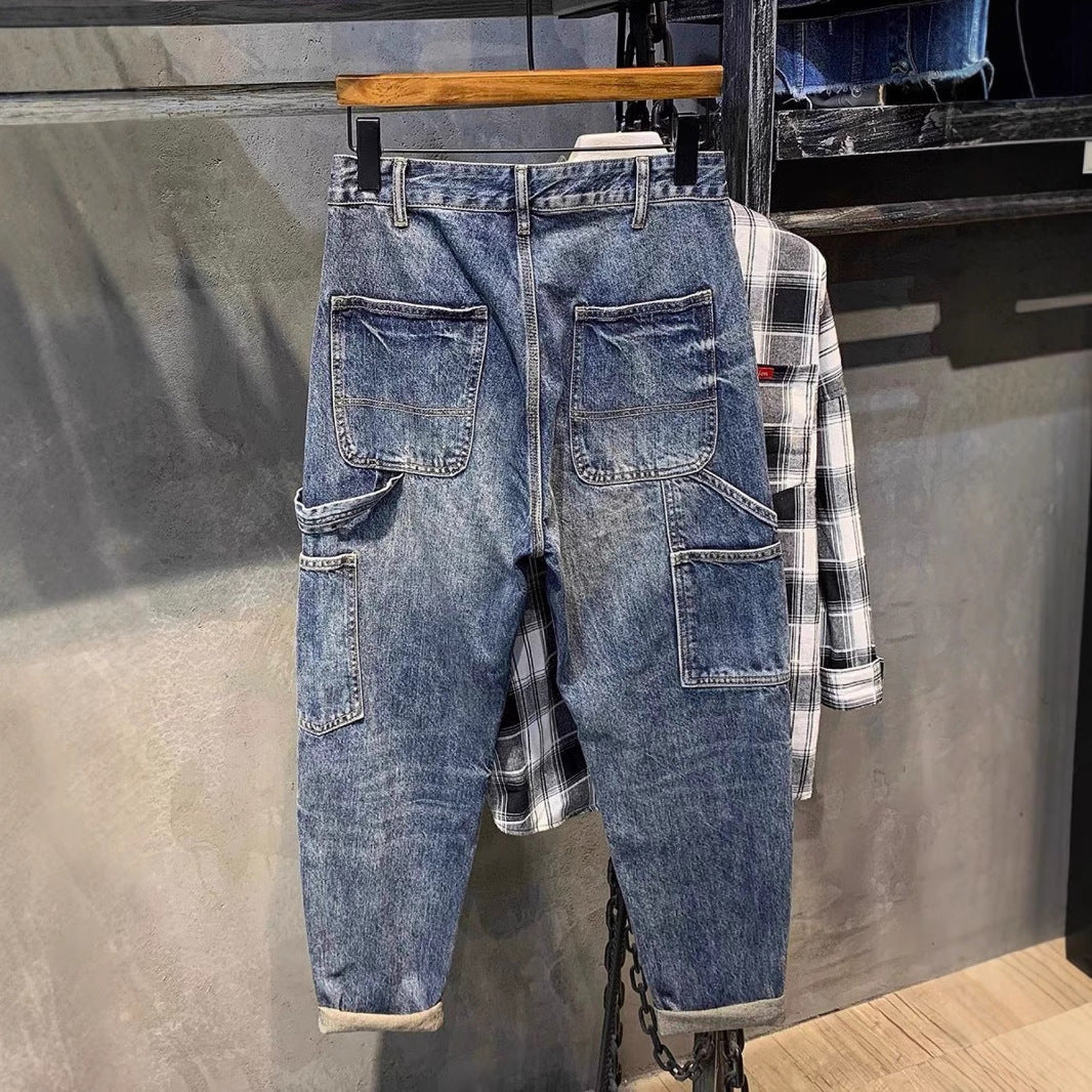 Herren Modische Ripped Jeans im Vintage-Look Drune