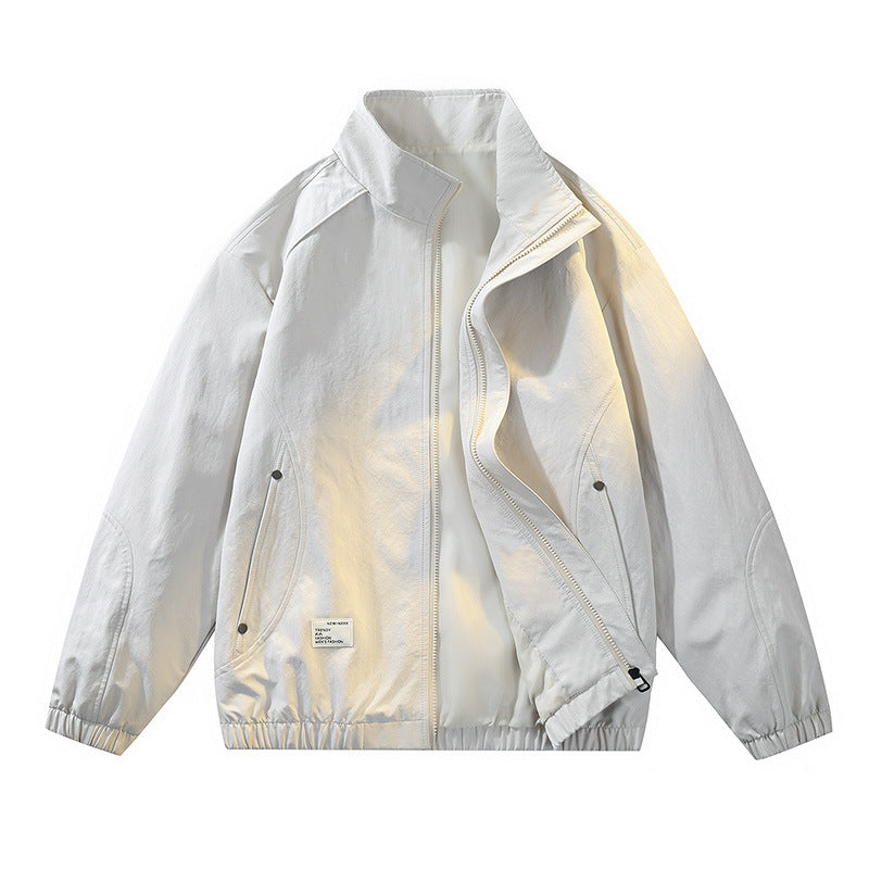 Herren Elegante Übergangsjacke mit hochschließendem Kragen und praktischen Taschen Drune
