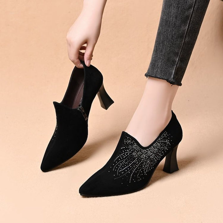 Damen Elegante Stiefeletten mit Glitzerverzierungen Drune