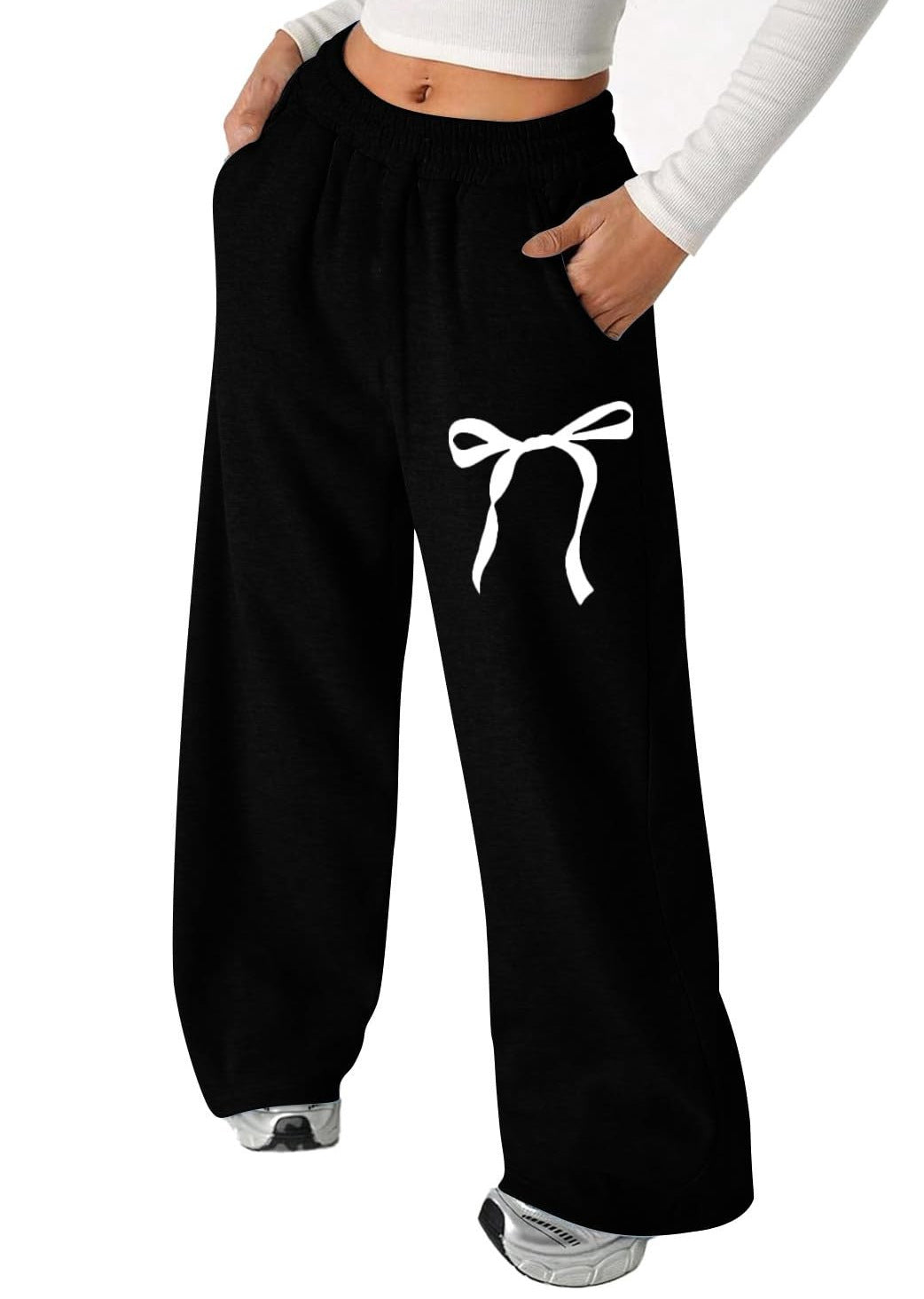Damen Freizeithose mit stilvollem Schleifenmotiv und bequemer Passform Drune
