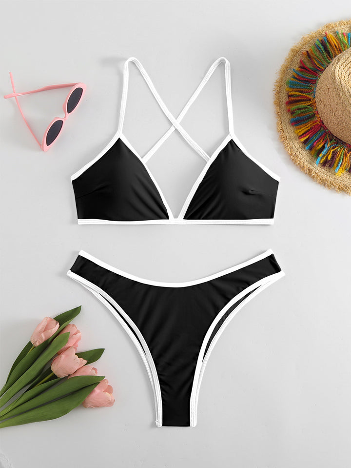 Damen Triangel-Bikini mit X-Träger-Design Drune