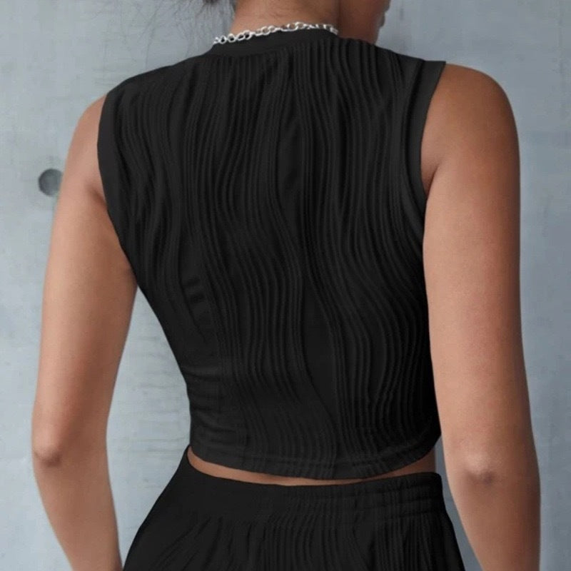 Damen Crop-Top mit strukturiertem Design Drune