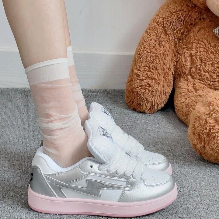 Damen Sportliche Sneakers mit atmungsaktivem Obermaterial und gepolsterter Sohle Drune