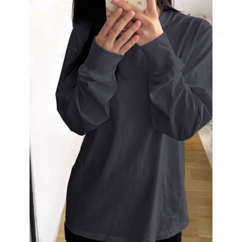 Damen Bequemer und lässiger Langarmshirt Drune