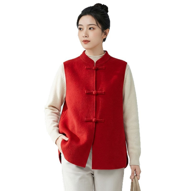 Damen Eleganter Wollmantel Drune