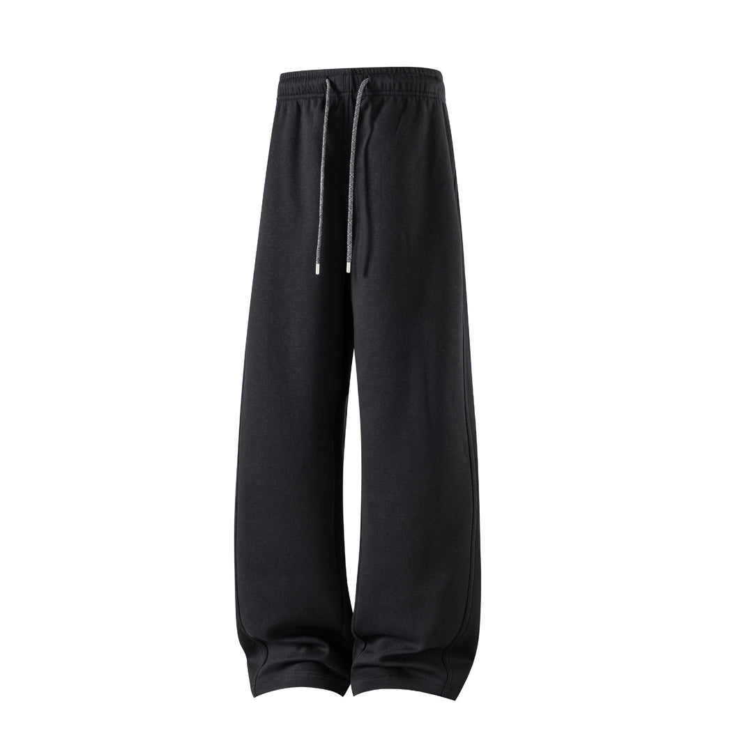 Herren Lounge-Jogginghose mit weitem Bein und Kordelzug Drune