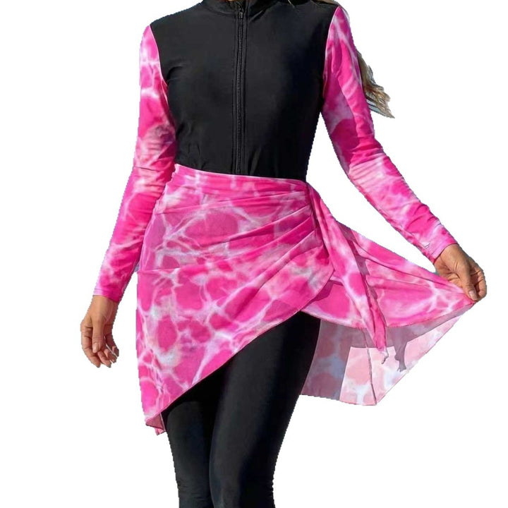 Damen modischer Rashguard mit Wickelrock Drune