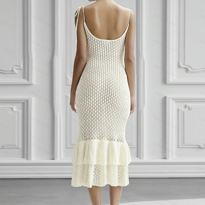 Damen Häkelkleid mit voluminösem Rüschenbesatz Drune