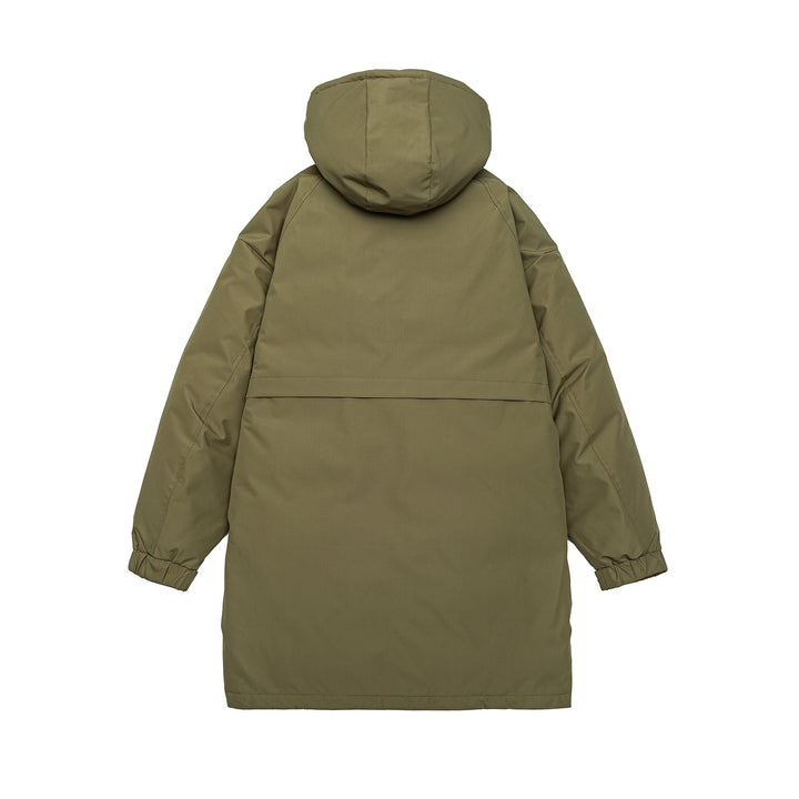 Herren Warmer winddichter Parka mit Kapuze, Steppfutter und Fronttaschen Drune
