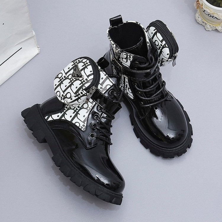 Damen Modische Schnürstiefel mit ausgefallenem Design und praktischen Taschen Drune