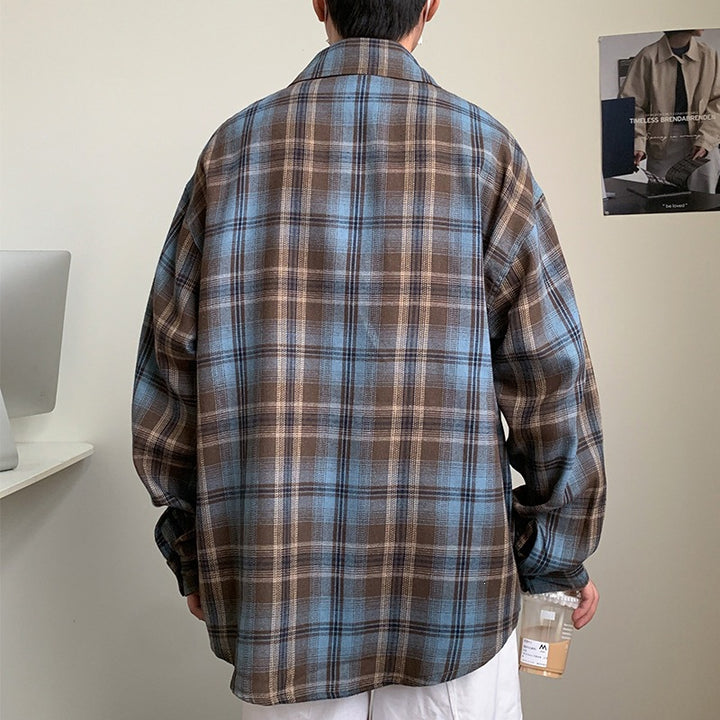 Herren Karierter Flanellhemd Drune