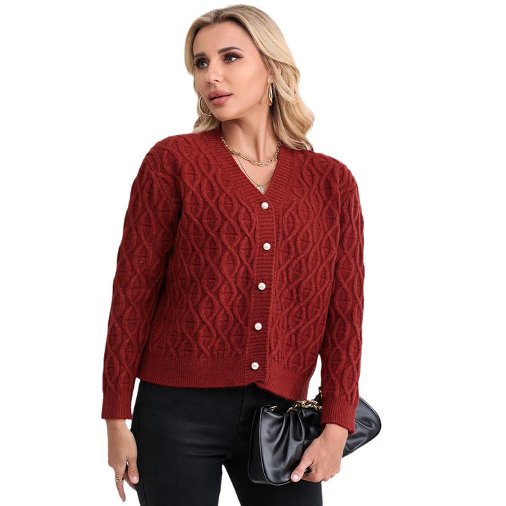 Damen Strickjacke mit eleganter Wabenstruktur Drune