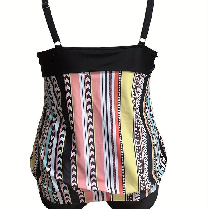 Damen Sportliches Tankini-Set mit bequemen Shorts Drune