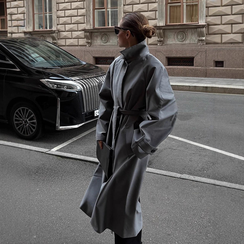 Damen eleganter Trenchcoat mit zeitgemäßen Schnitt Drune