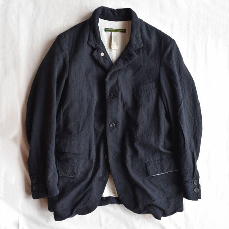 Herren Leichtes Leinenblazer mit lässigem Schnitt und praktischen Taschen Drune