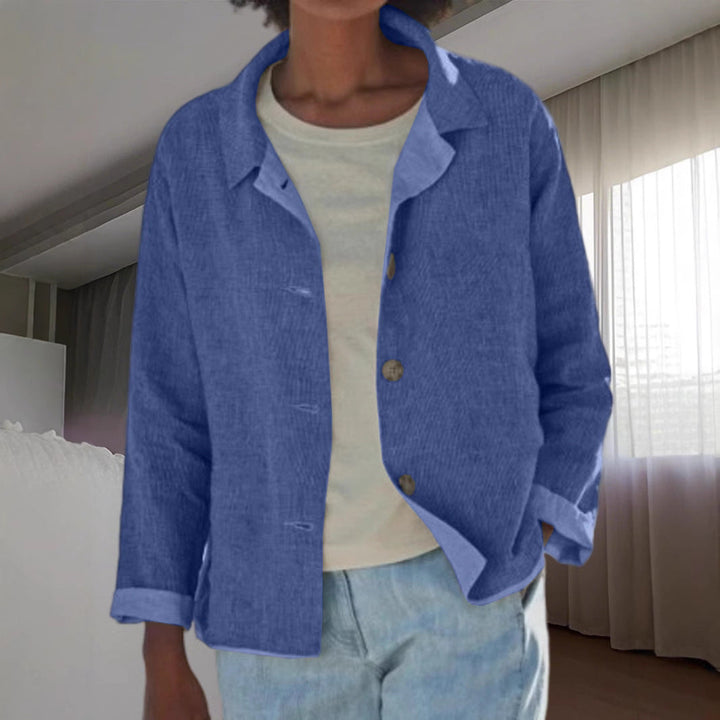 Damen Leichte Überwurfjacke mit strukturiertem Webmuster Drune