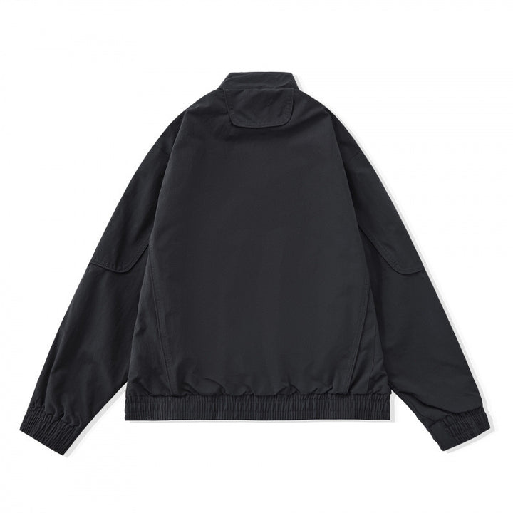[Unisex] Leichte Boxy-Übergangsjacke mit Stehkragen, Raglanärmeln und Reißverschlusstaschen Drune