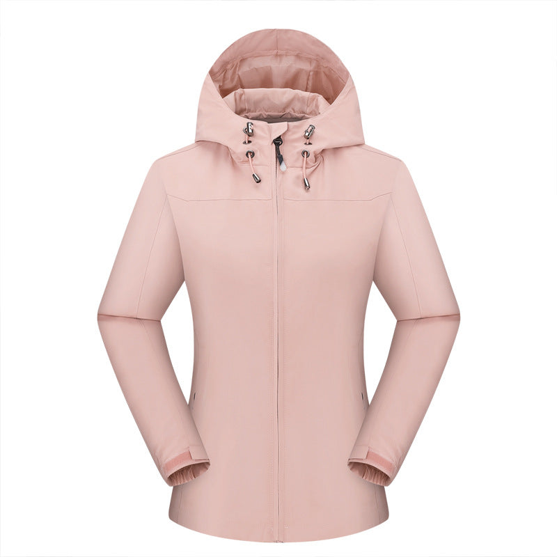 Damen Wasserabweisende Outdoor-Jacke mit Kapuze Drune