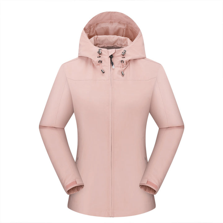 Damen Wasserabweisende Outdoor-Jacke mit Kapuze Drune