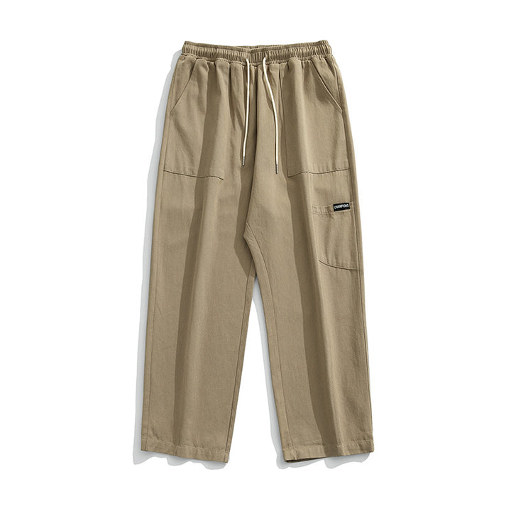 Unisex Weite Utility-Cargo-Hose mit elastischem Bund und Mehrfachtaschen Drune