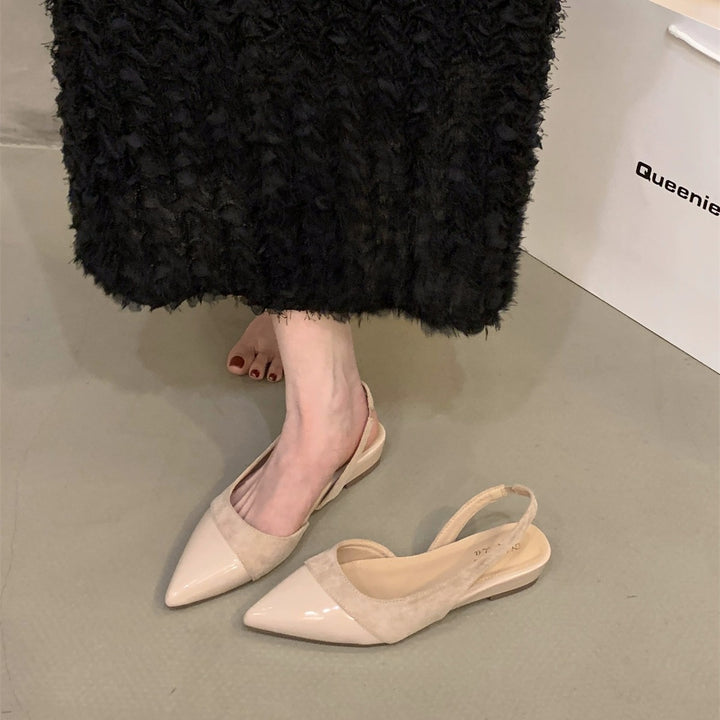 Damen elegante Slingback Pumps mit schickem Spitzer und hochwertiger Lackoberfläche Drune