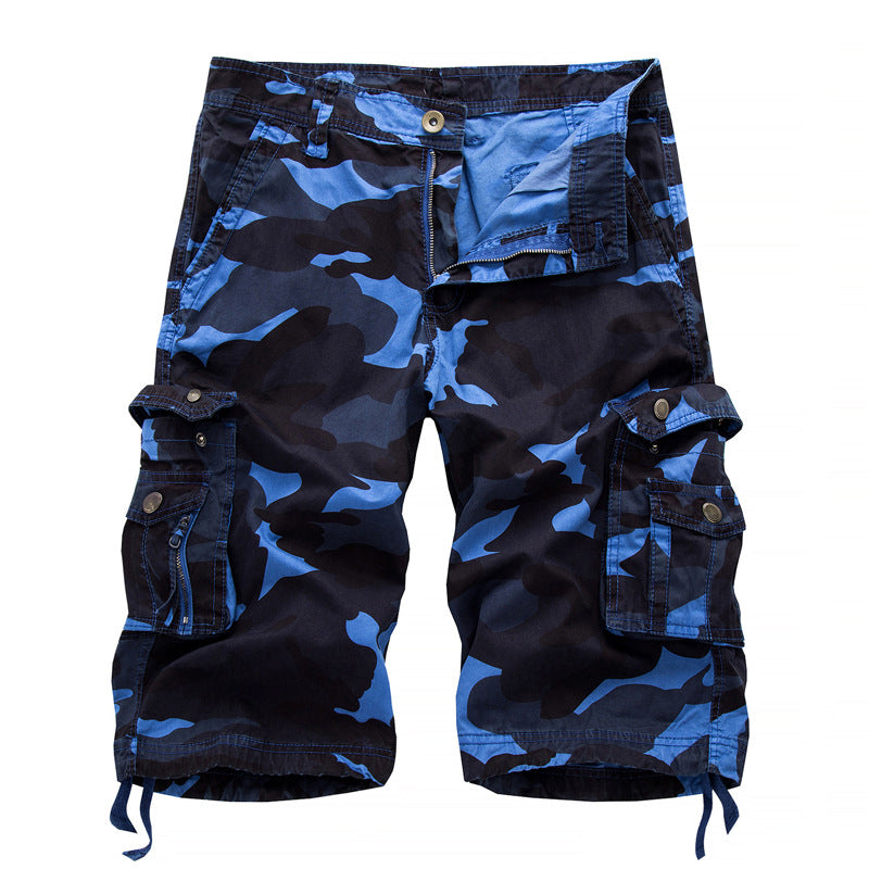 Herren Cargo-Shorts mit Utility-Taschen und verstellbarem Bund Drune