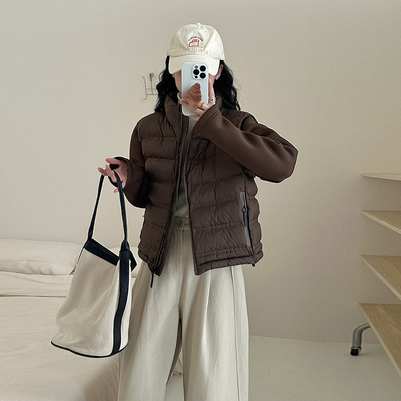Damen Funktionale Pufferjacke mit Taschen und hohem Kragen Drune