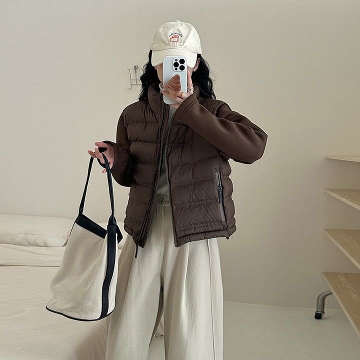 Damen Funktionale Pufferjacke mit Taschen und hohem Kragen Drune