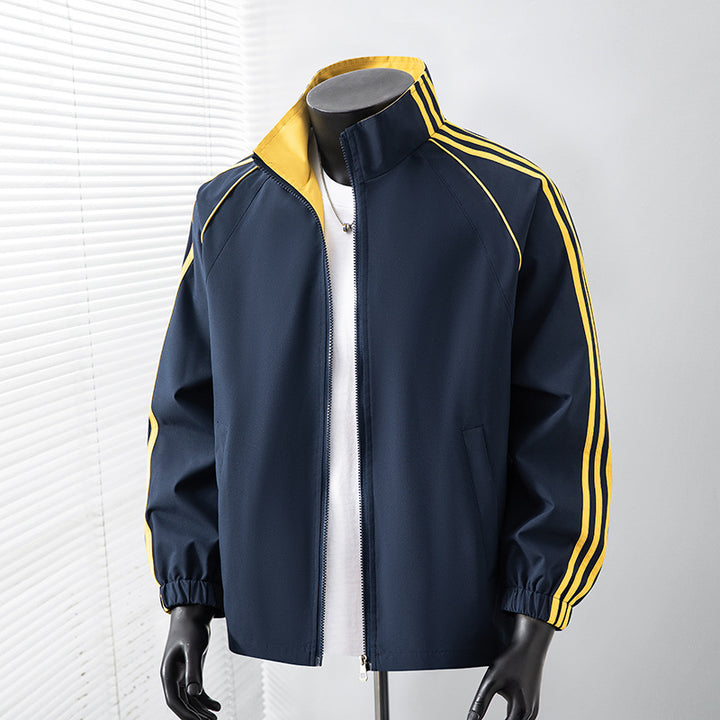 Herren Sportliche Windbreakerjacke mit hochschließendem Kragen