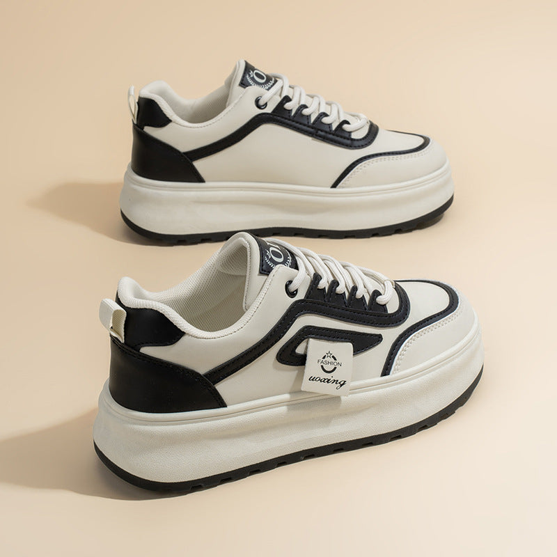Damen nan leichte Plateausneaker mit atmungsaktivem Mesh-Obermaterial, gepolstertem Fersenkragen und stoßdämpfender EVA-Sohle Drune