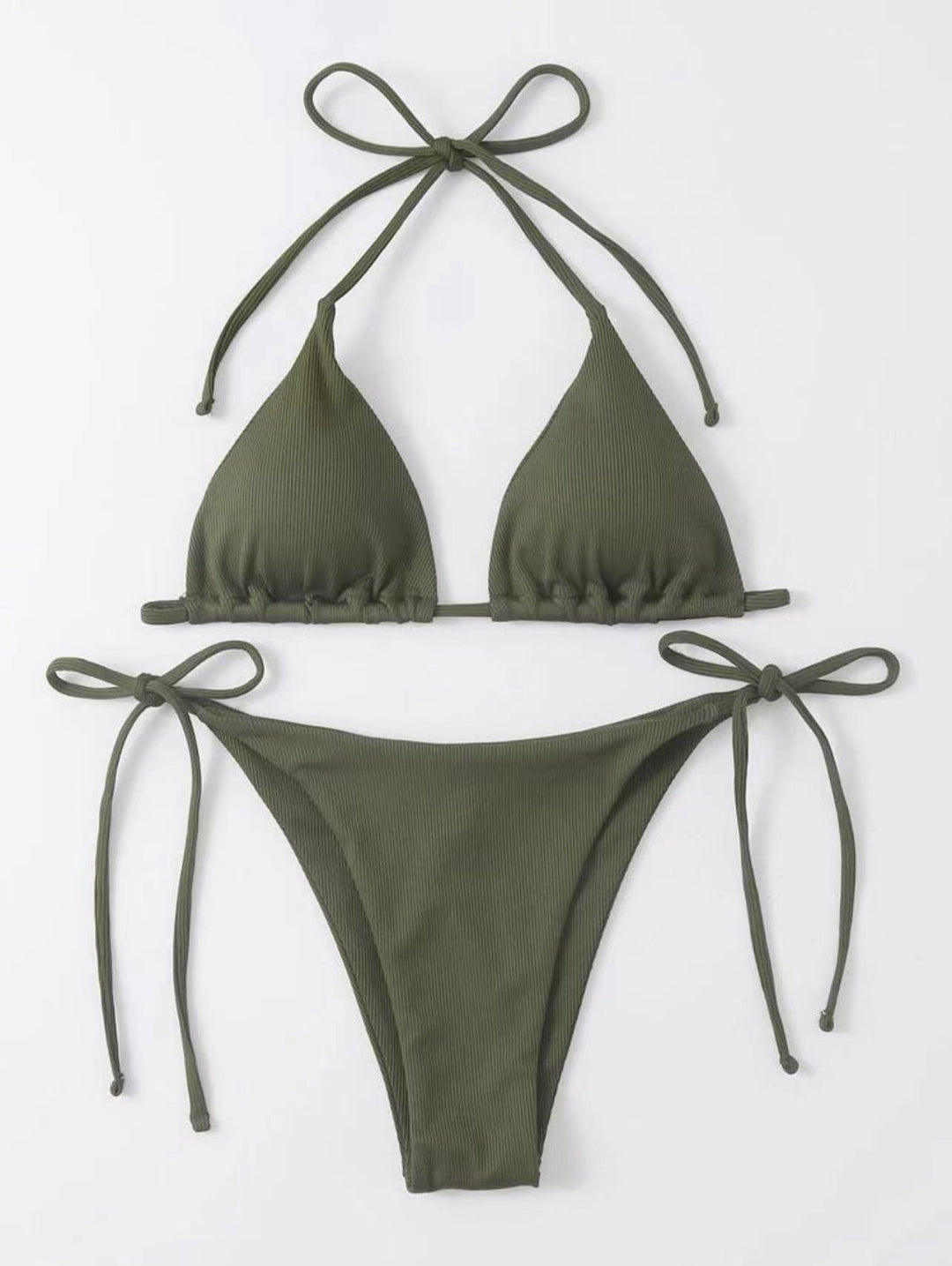 Damen Triangel-Bikini mit verstellbaren Schnüren Drune