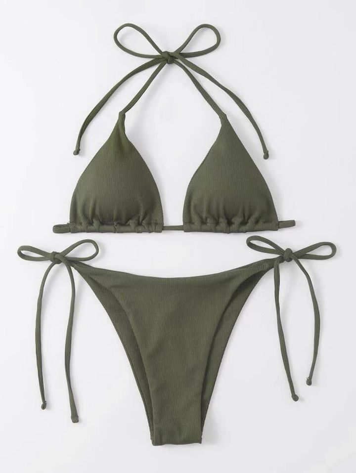 Damen Triangel-Bikini mit verstellbaren Schnüren Drune