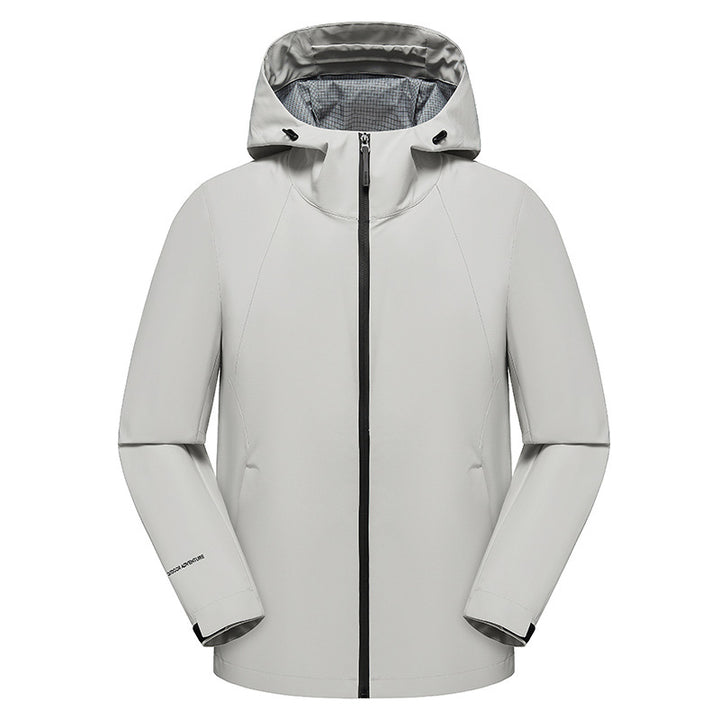 Herren dreilagige Softshell-Kapuzenjacke mit nahtversiegelter Wetterschutzmembran und ergonomischem Schnitt Drune