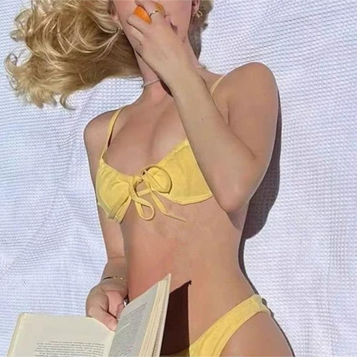 Damen Triangel-Bikini mit verstellbaren Trägern und hochwertigem Rippmaterial Drune