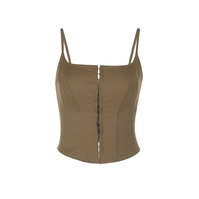Damen Strukturierter Denim Korsett-Top Drune
