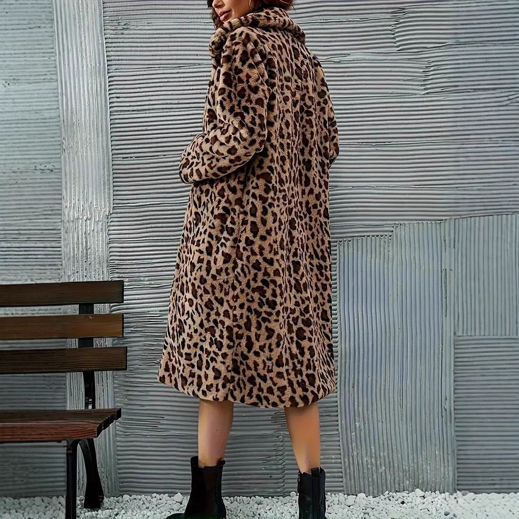 Drune | Damen Leoparden Kunstfelljacke Stilvoll & Gemütlich