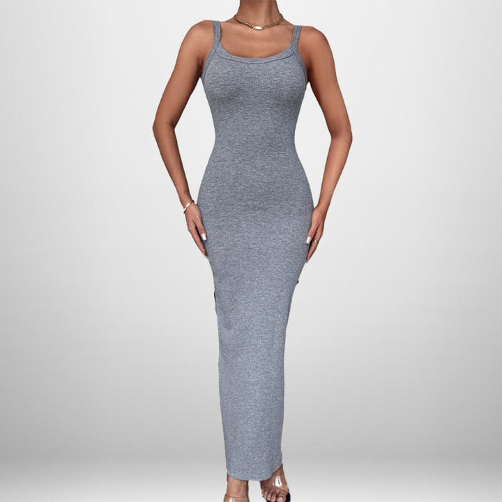 Damen Figurbetontes Maxikleid mit Spaghetti-Trägern und eleganter Silhouette Drune