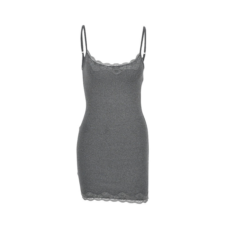 Damen Spitzen Unterkleid Drune