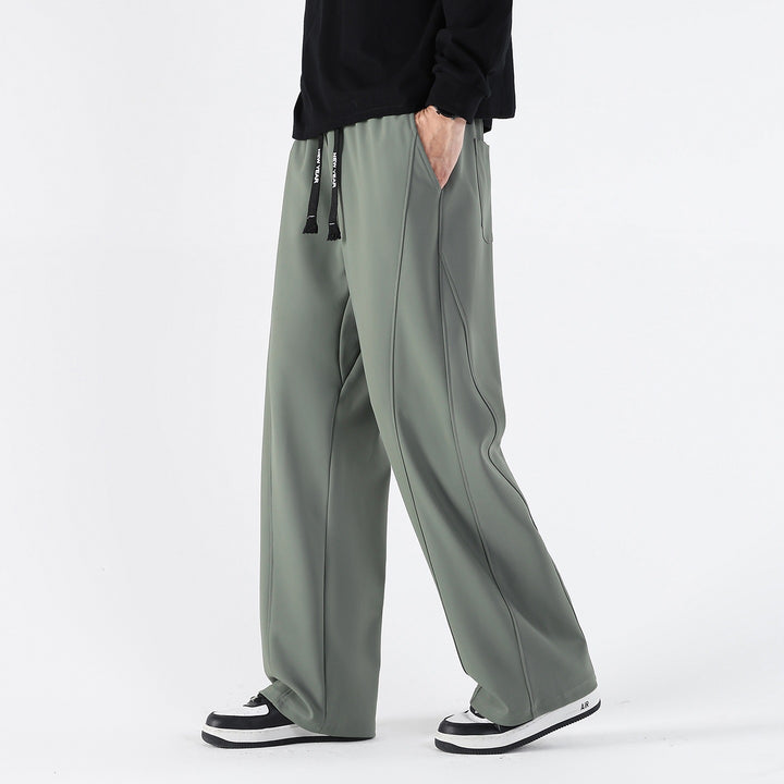 Herren Weite Relaxed-Freizeithose mit Tunnelzug & markanten Teilungsnähten Drune