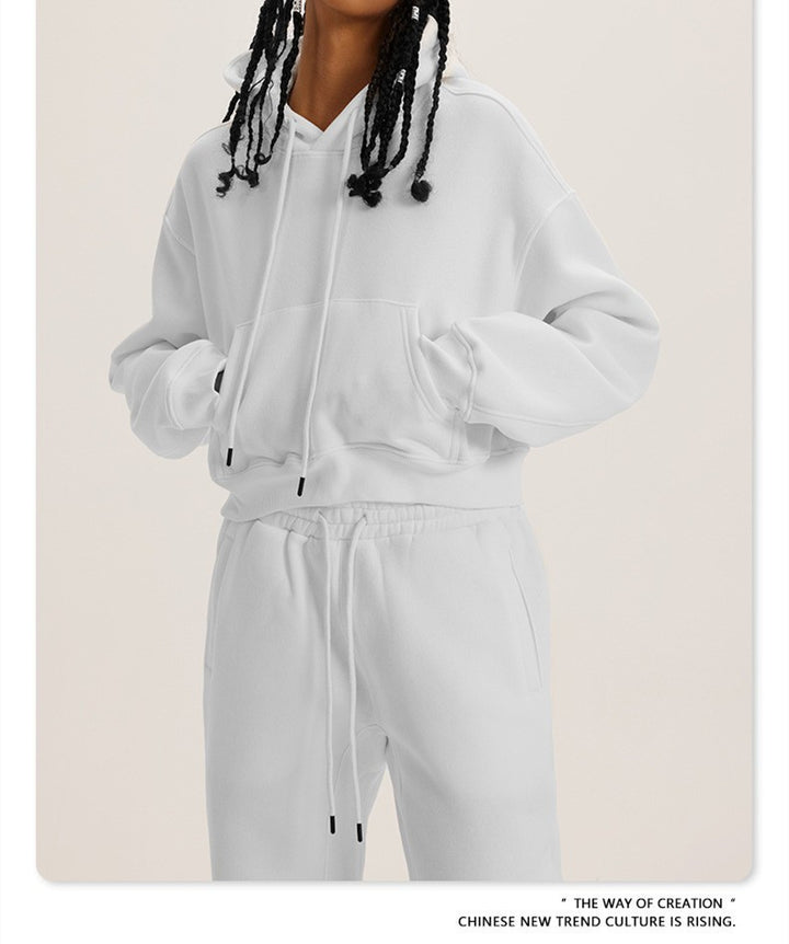 Damen cropped Hoodie und Jogginghose Set Drune