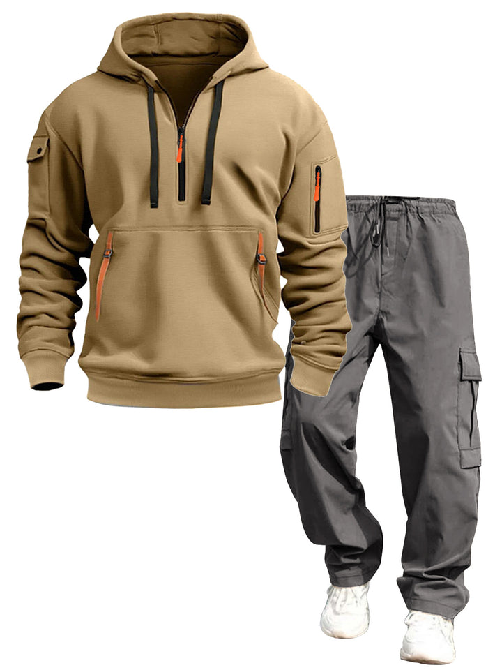 Herren lässiger Kapuzenpullover und Jogginghose Drune