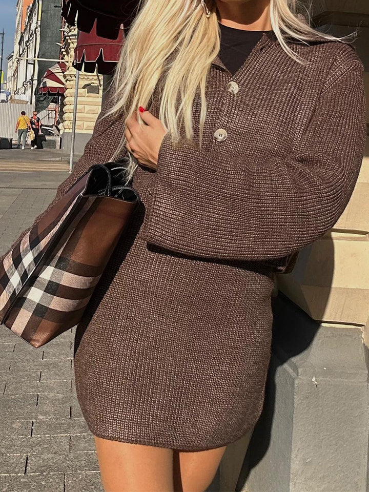 Damen Strickjacke mit modernen Knopfdetails Drune