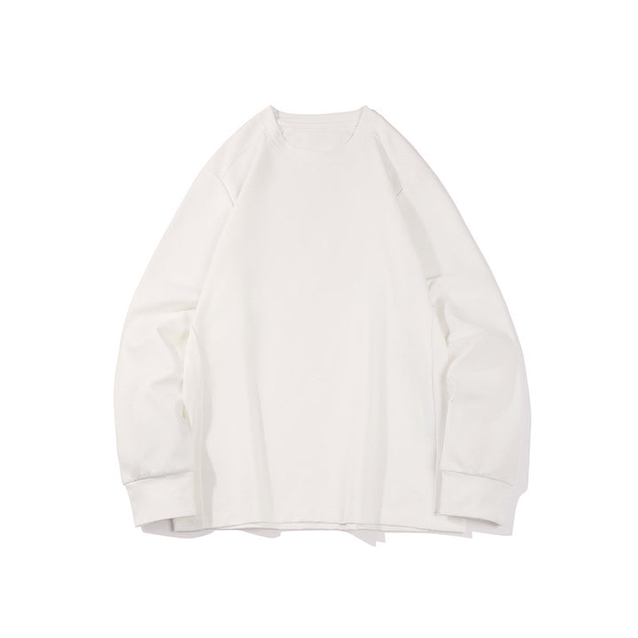 Herren Oversize-Langarmshirt aus schwerem Baumwolljersey mit Rundhalsausschnitt und gerippten Bündchen Drune