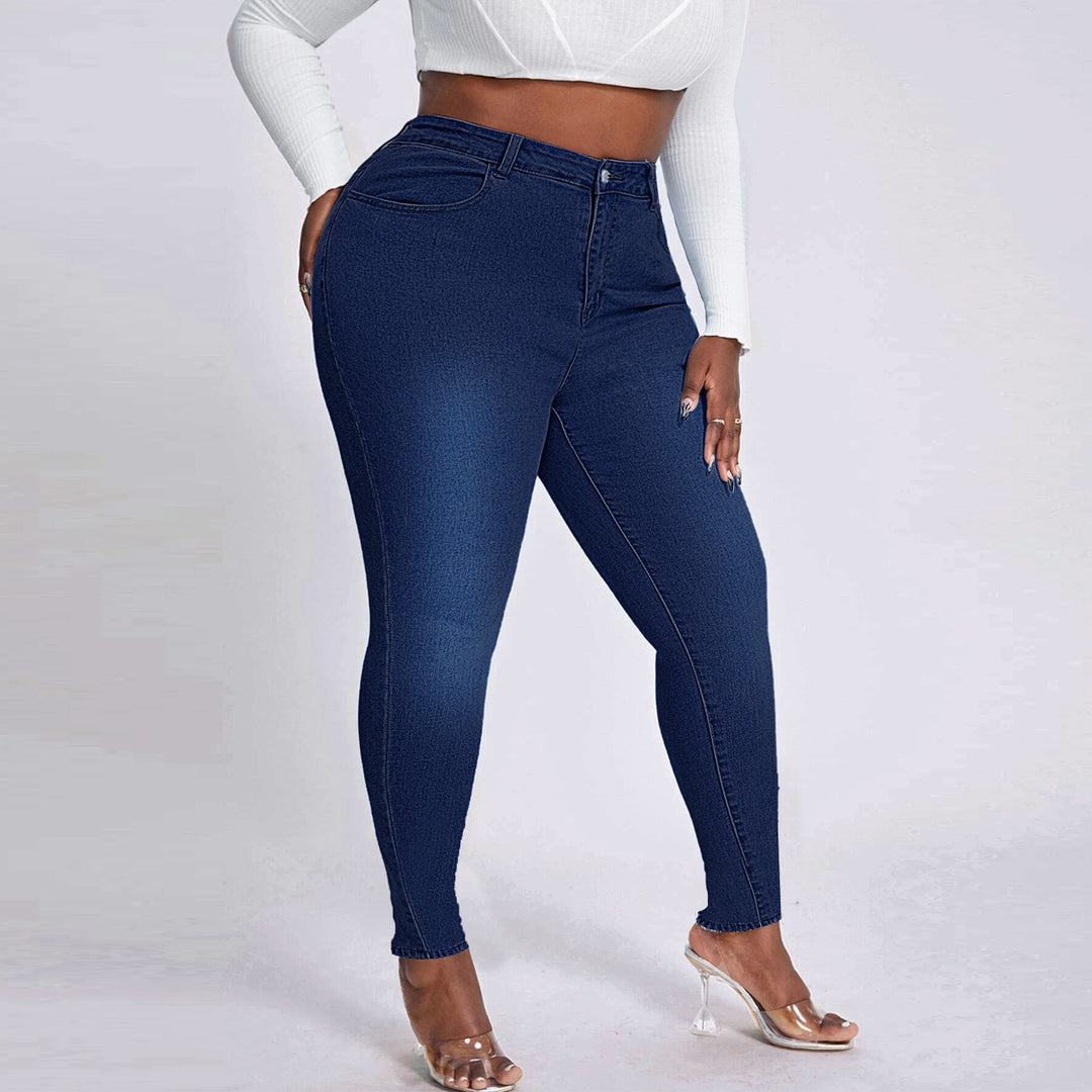 Damen High-Waist Skinny-Jeans figurschmeichelnd mit Stretch und hoher Taille Drune